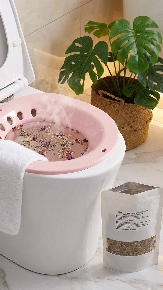 Installation du siège Yoni Steam pour une séance de bain vapeur à la maison