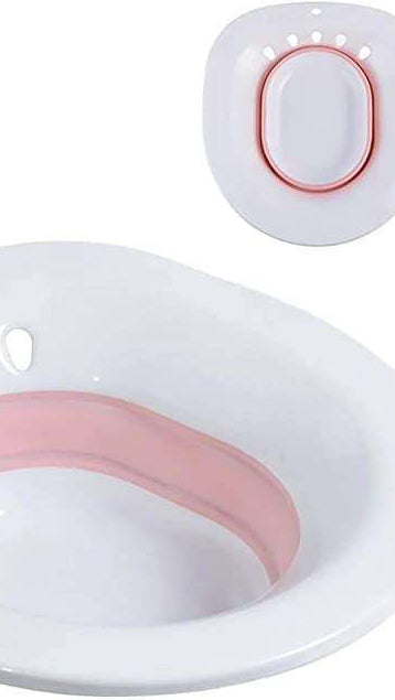 Siège Yoni Steam ergonomique, coloris blanc et rose, vue de face
